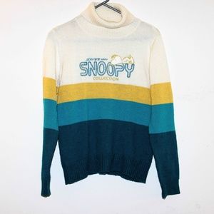 Peanuts/ Snoopy Turtlenecj Striped Sweater